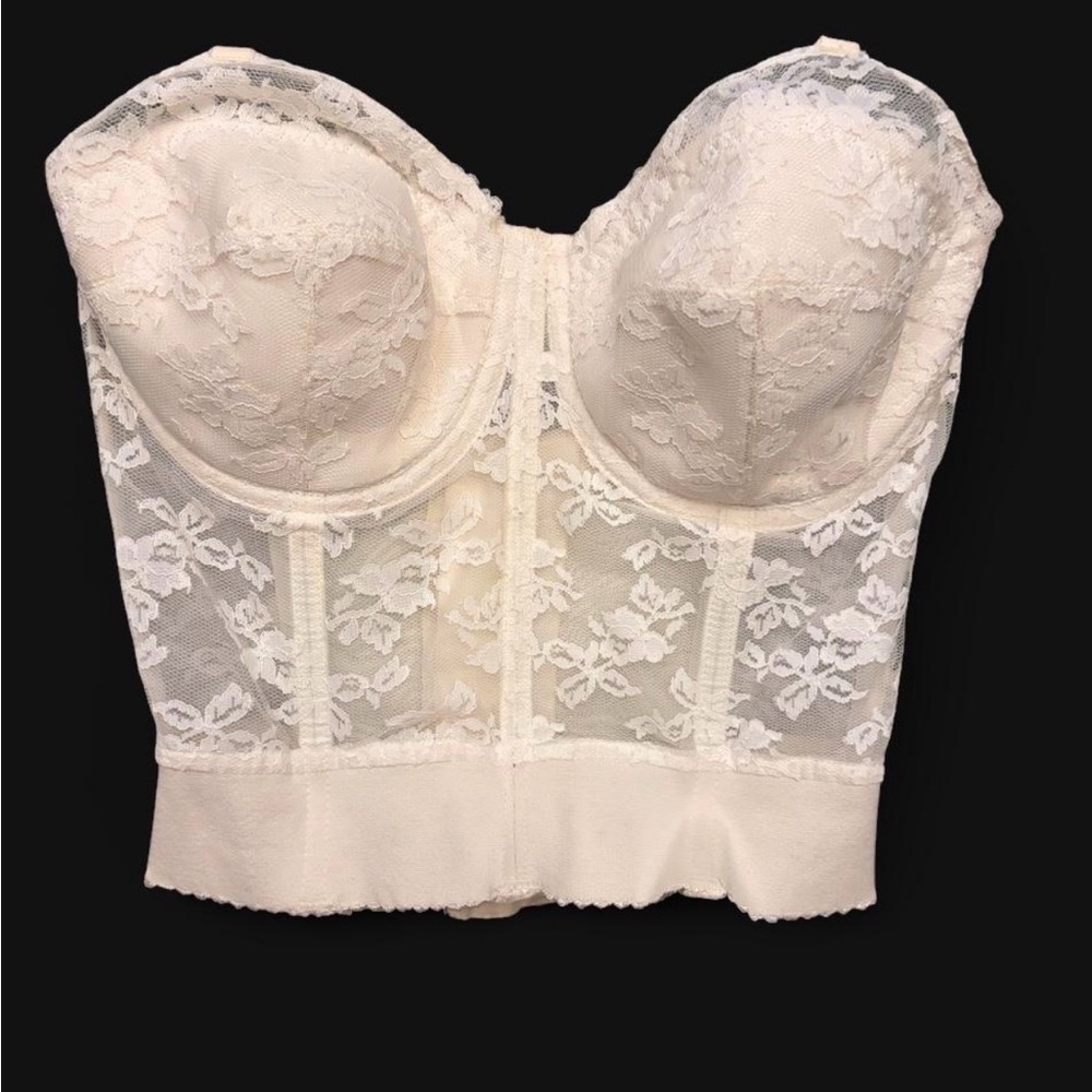 Lace Underwire Bustier Corset Top - White